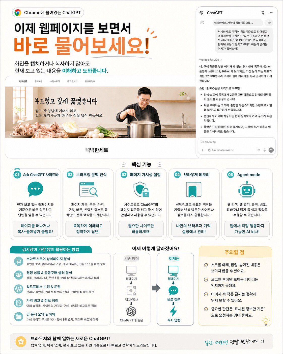 ChatGPT 크롬 확장 기능으로 웹페이지를 보며 바로 질문하는 개념 안내