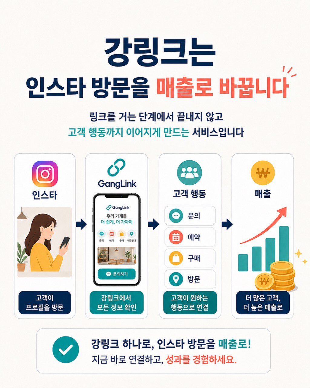 강링크 인스타그램 방문 전환 안내 카드 8